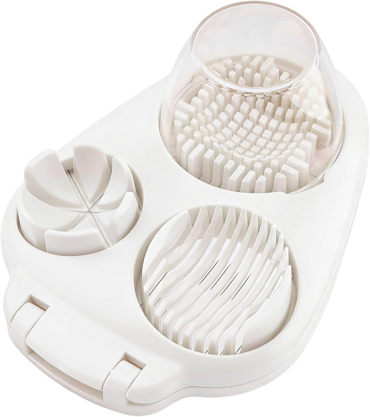 3 in 1 Boiled Egg Slicer, Manual Egg Slicer for Hard Boiled Eggs