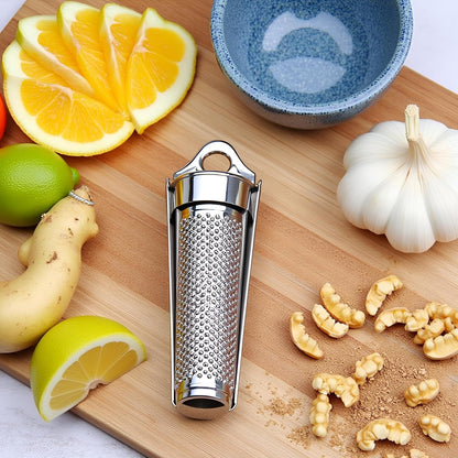 Multifunctional Kitchen Stainless Steel Ginger Garlic Nutmeg Grater Nut Walnut Lemon Hand Planer Tool Lemon Zester Durable and Professional Kitchen Tool Graters, Peelers and Slicers