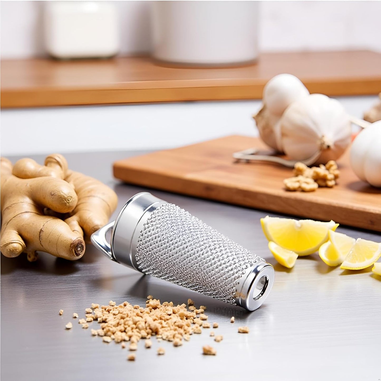 Multifunctional Kitchen Stainless Steel Ginger Garlic Nutmeg Grater Nut Walnut Lemon Hand Planer Tool Lemon Zester Durable and Professional Kitchen Tool Graters, Peelers and Slicers