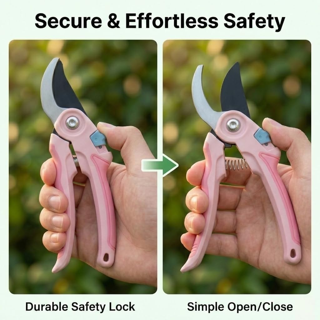 Pruning Shears 2-Pack, Bypass 8" & 6.25", SK5 Steel Garden Shears