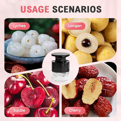 Cherry Pitter, 2025 New Quickly 7-Hole Cherry Pitter Tool, Multi-Purpose Cherry Pitting Tool, Cherrys Seed Remover with Splash Guard (Black)