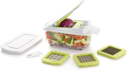 7-Blade Spiralizer & QuickPush Food Chopper
