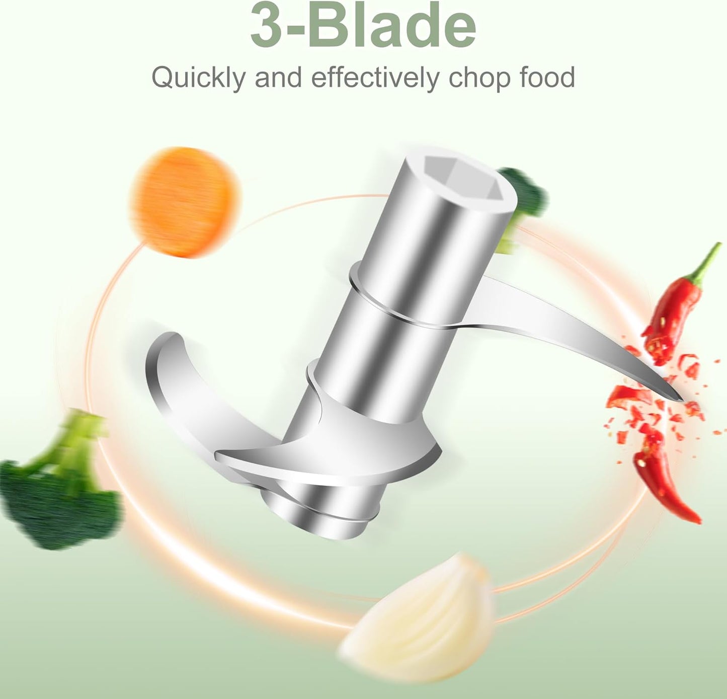 250ML Mini Electric Garlic Chopper, Garlic Mincer Grinder Masher (1 Cup) | USB Wireless Garlic Press, Small Food Processor Blender for Vegetable Ginger Chili, White