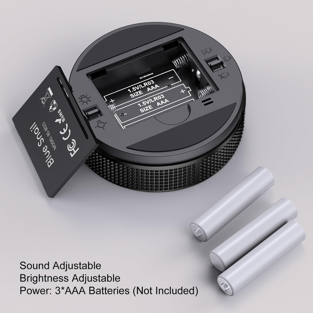 Kitchen Timer with LED Digital Display Smart Efficana for Home Classroom Gym Office, Volume and Brightness Adjustable Productivity Timer (Guncolor)