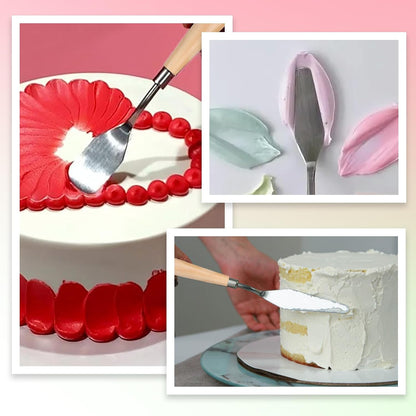 5 Pcs Cake Decorating Spatula, Off Set Spatulas for Frosting Stainless Steel Cake Apatula Palette Knife Baking Pastry Tool for Cakes Fondant Chocolate