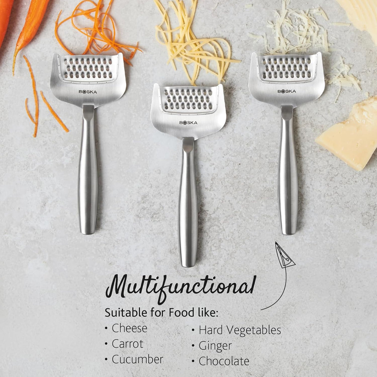 Cheese Grater Copenhagen - Stainless Steel Grater, Lightweight