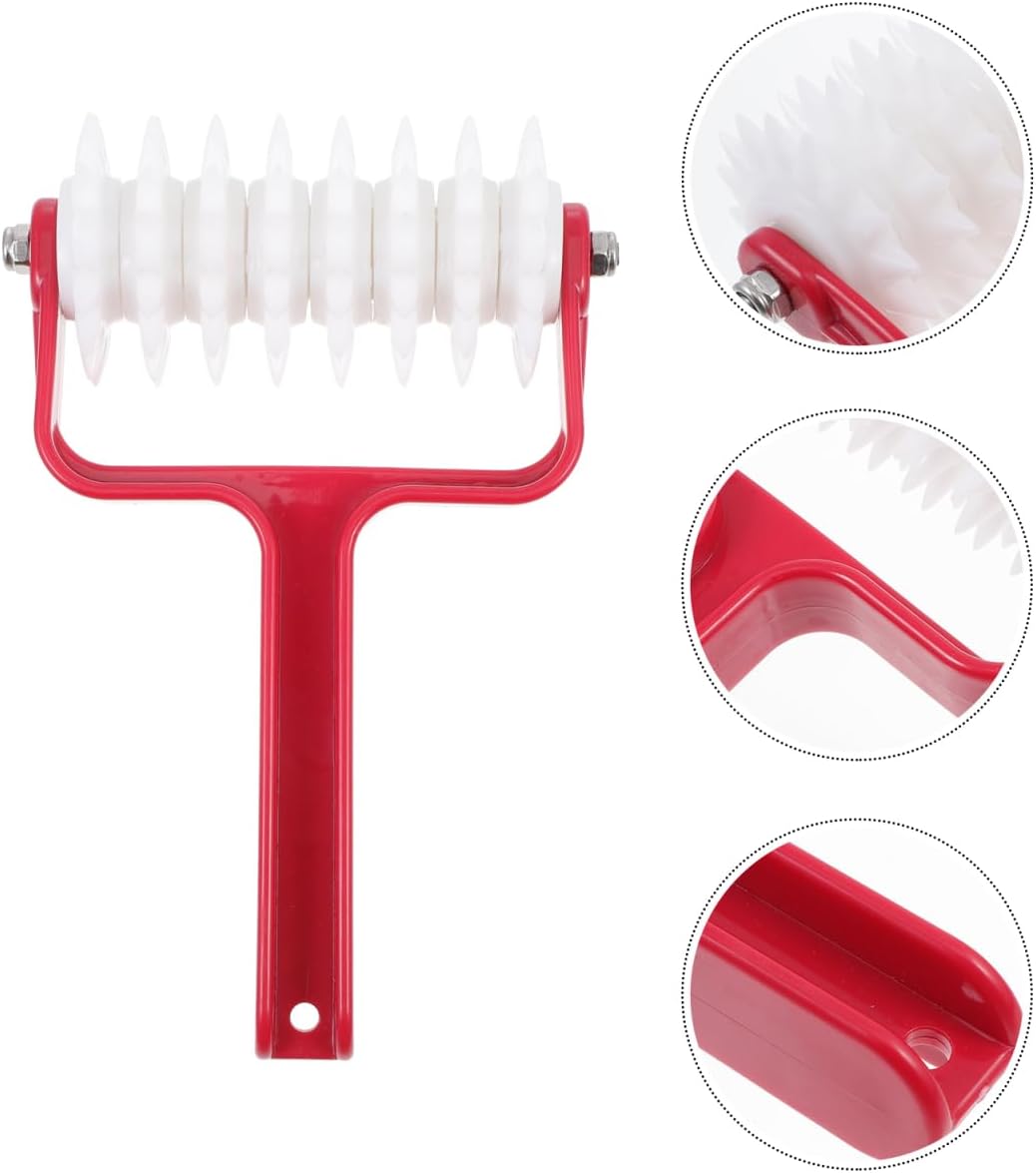 Pizza Dough Roller Docker 7.87 Inch Plastic Spike Wheel Kitchen Gadget for Even Pizza Crust Perforation and Bubble Prevention Baking Tool