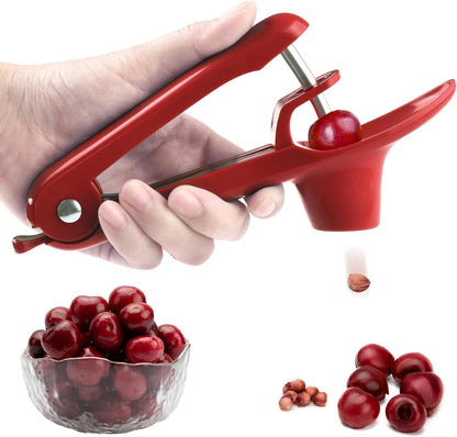 Cherry Pitter - Makmzoon Cherry Pitter Tool Stainless Steel Rod(Black) | Hand-held push design Easy to Clean and Store With Lock Design Great for Making Cherry Jam