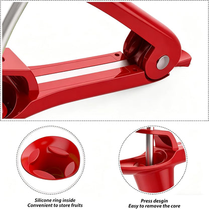 Cherry Pitter - Makmzoon Cherry Pitter Tool Stainless Steel Rod(Black) | Hand-held push design Easy to Clean and Store With Lock Design Great for Making Cherry Jam