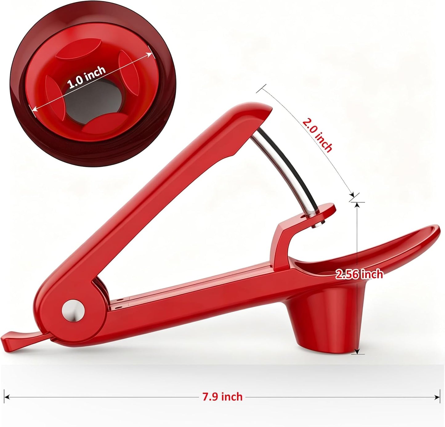 Cherry Pitter - Makmzoon Cherry Pitter Tool Stainless Steel Rod(Black) | Hand-held push design Easy to Clean and Store With Lock Design Great for Making Cherry Jam