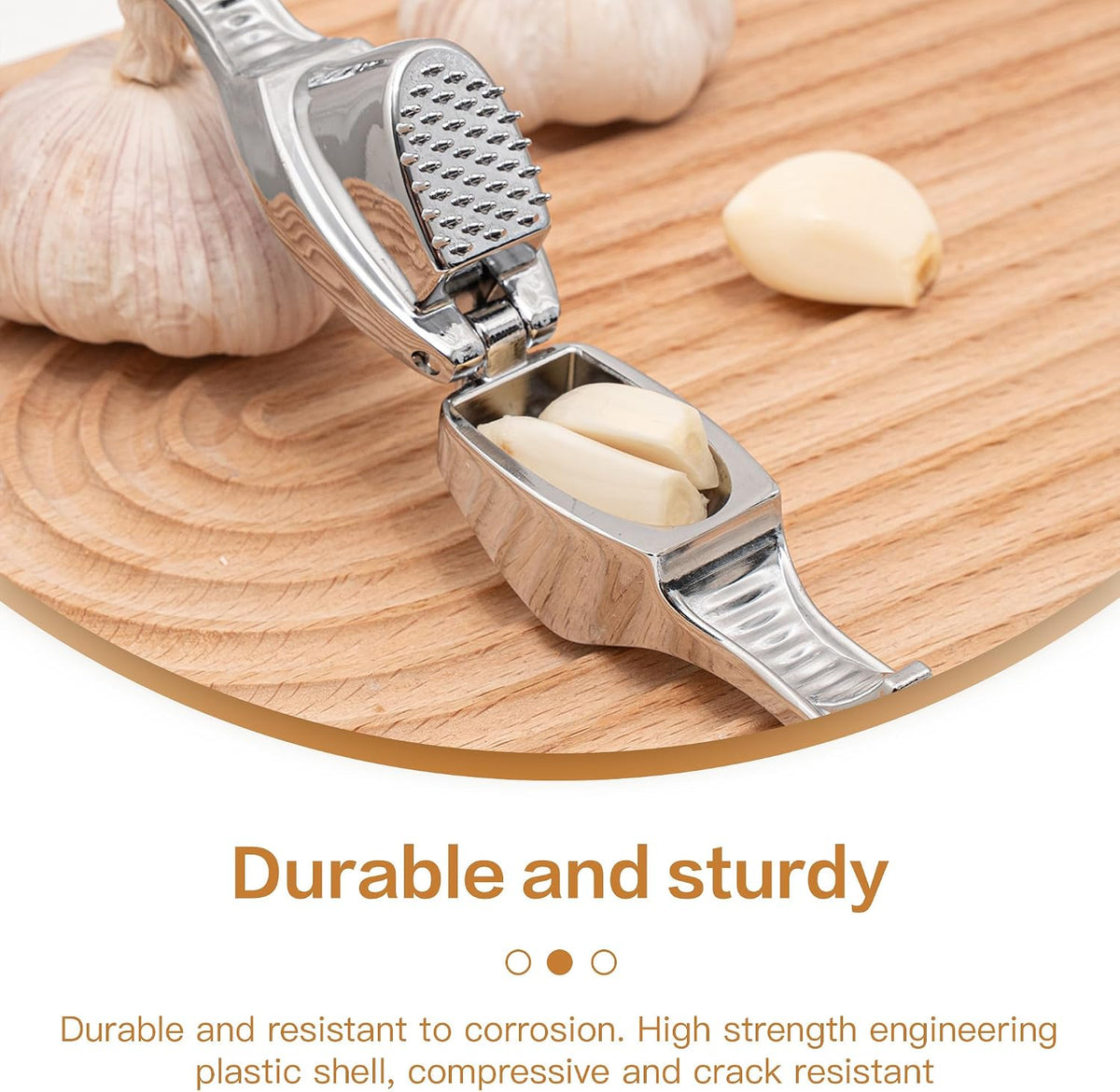 Kitchen Premium Garlic Press - Zinc Alloy