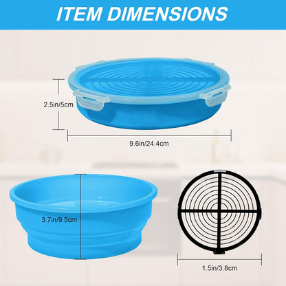 Collapsible Batter Bowl - Breading Bowl Shaker with Lid , Olive Green