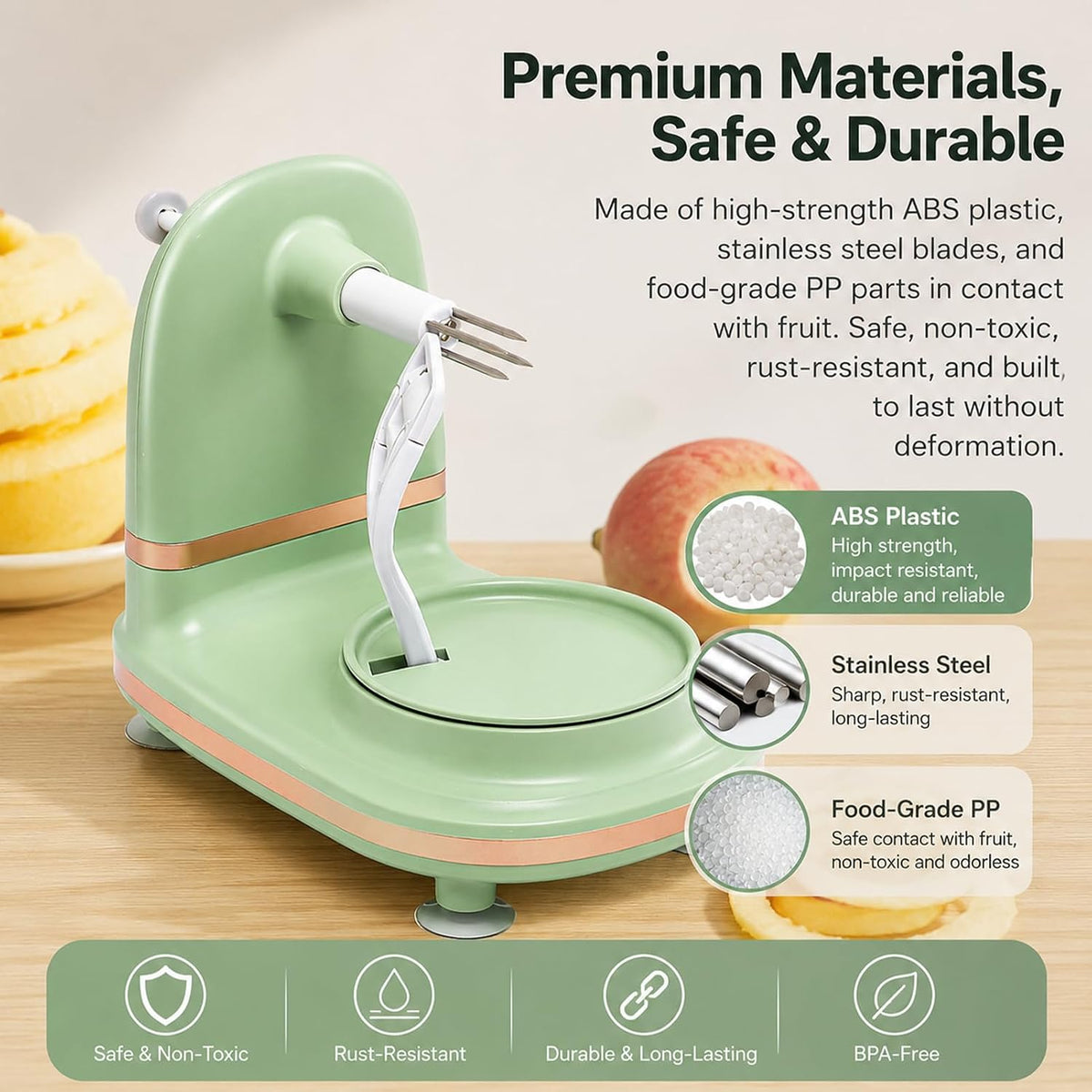 Apple Peeler Slicer Corer with 2 Blades for Home Kitchen