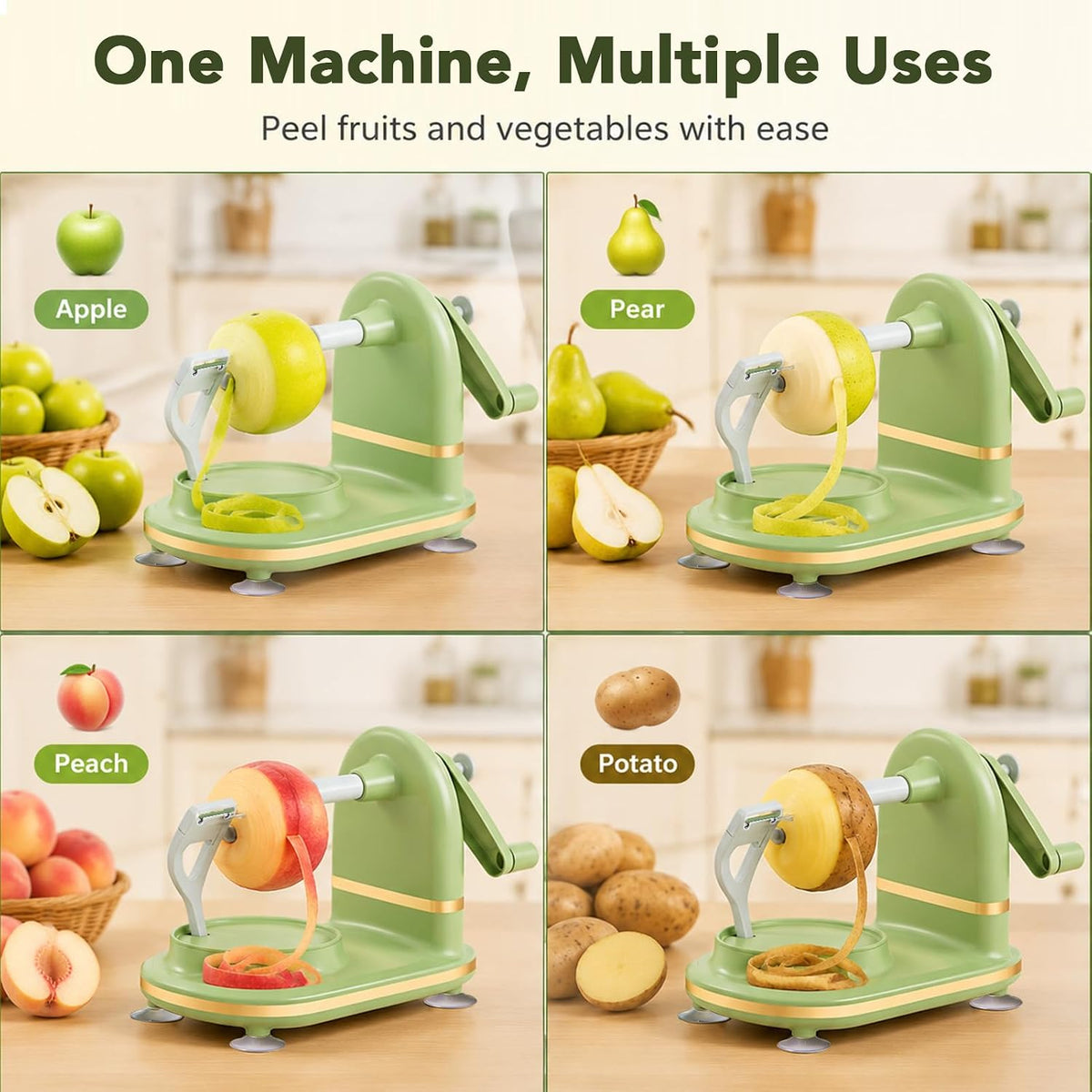 Apple Peeler Slicer Corer with 2 Blades for Home Kitchen