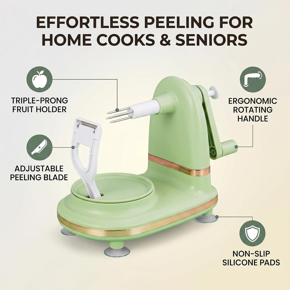 Apple Peeler Slicer Corer with 2 Blades for Home Kitchen