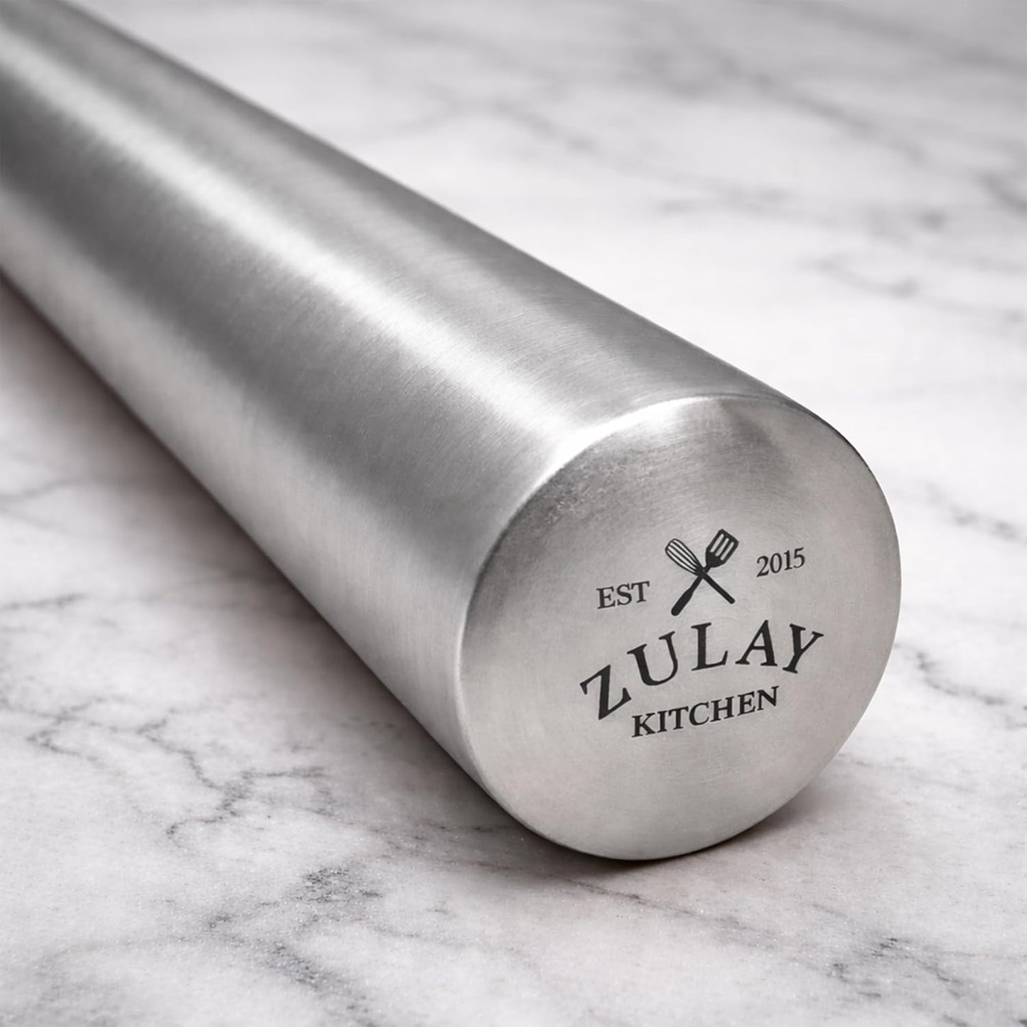 17-Inch Marble Rolling Pin With Stand - Polished Marble Rolling Pins For Baking With Long Beechwood Handle - Non-stick Roller Pin For Baking Pastries, Bread & Pizza