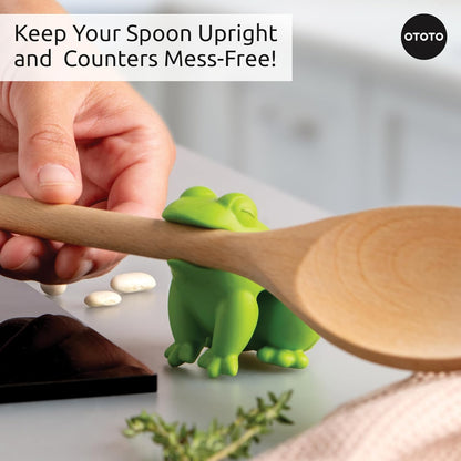 2 in 1 Silicone Spoon Rest & Steam Releaser - Large Spoon Holder for Stove Top - Unique and Useful Gift for Cooking - Heat Resistant Utensil Rest, Kitchen Gadgets, Red Gift (Red the Crab)