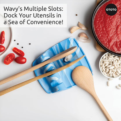 2 in 1 Silicone Spoon Rest & Steam Releaser - Large Spoon Holder for Stove Top - Unique and Useful Gift for Cooking - Heat Resistant Utensil Rest, Kitchen Gadgets, Red Gift (Red the Crab)