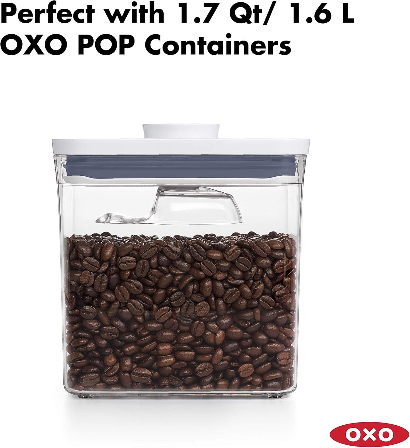 Good Grips POP Container Coffee Scoop, Clear