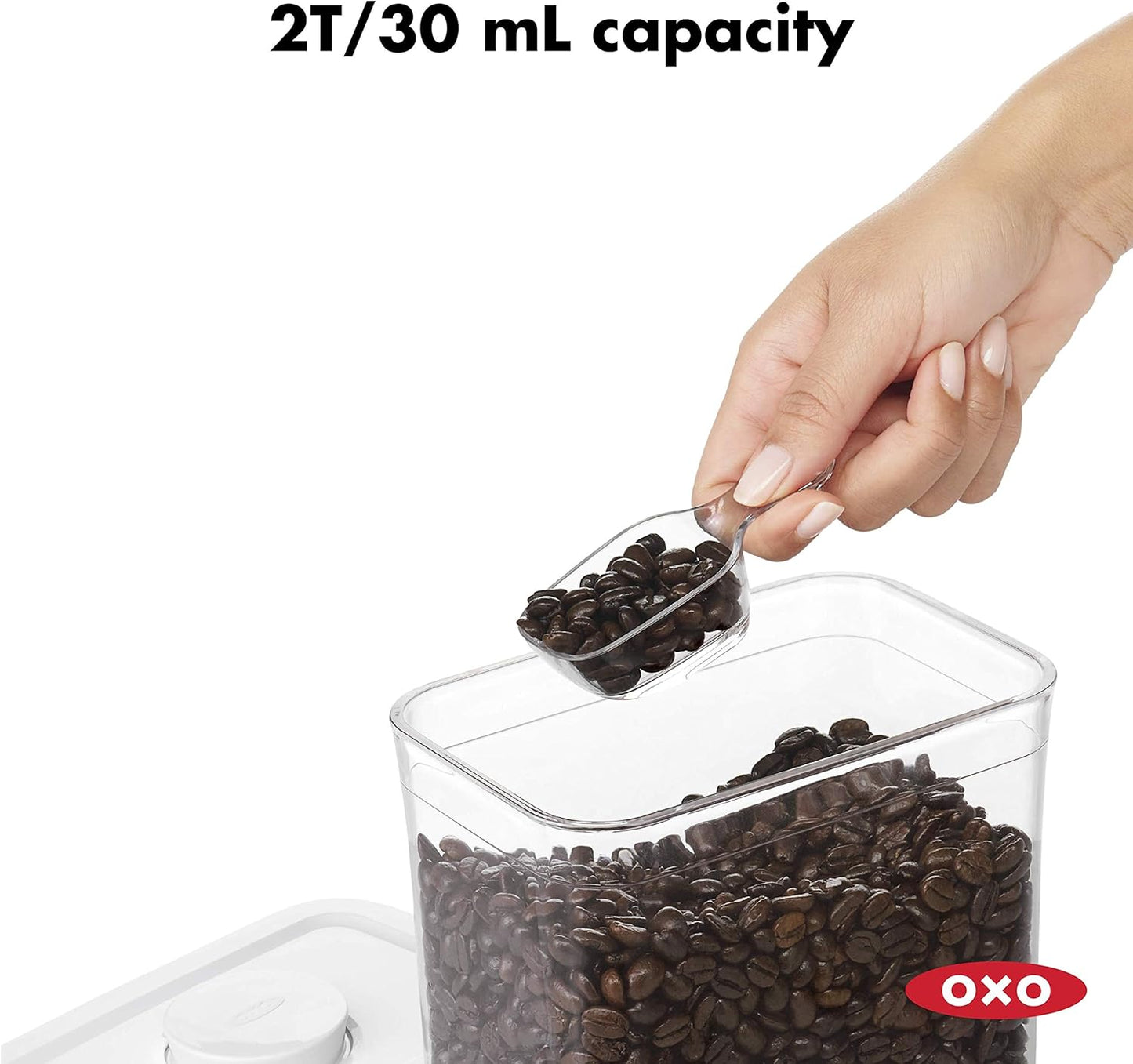 Good Grips POP Container Coffee Scoop, Clear