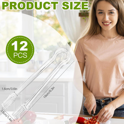 8 PCS Plastic Serving Tongs, 6.3 Inches Disposable Clear Tongs, Kitchen Small Serving Utensil Tongs for Party Catering Buffet Bakery Salad Cookies Ice