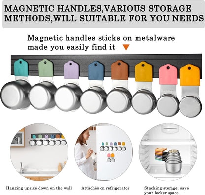 Magnetic Measuring Cups and Spoons Set of 17 Including 8 Stainless Steel Stackable Magnetic Measuring Cup 8 Magnetic Measuring Spoon with Leveler for Dry Liquid Ingredient