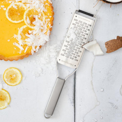 Professional Series - 2-Way Cutter, Elegant Design Made of Stainless Steel, Perfect for Zucchini, Apples, Pears, Radishes, Hard Cheese or Chocolate and More, Stainless Steel Blade - Made in