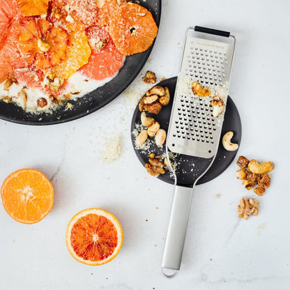 Professional Series - 2-Way Cutter, Elegant Design Made of Stainless Steel, Perfect for Zucchini, Apples, Pears, Radishes, Hard Cheese or Chocolate and More, Stainless Steel Blade - Made in
