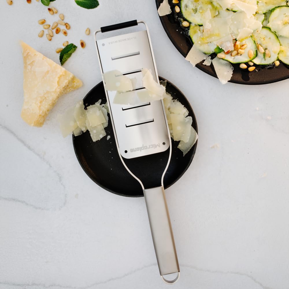 Professional Series - 2-Way Cutter, Elegant Design Made of Stainless Steel, Perfect for Zucchini, Apples, Pears, Radishes, Hard Cheese or Chocolate and More, Stainless Steel Blade - Made in