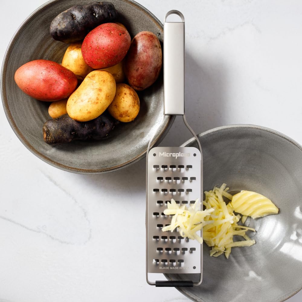 Professional Series - 2-Way Cutter, Elegant Design Made of Stainless Steel, Perfect for Zucchini, Apples, Pears, Radishes, Hard Cheese or Chocolate and More, Stainless Steel Blade - Made in