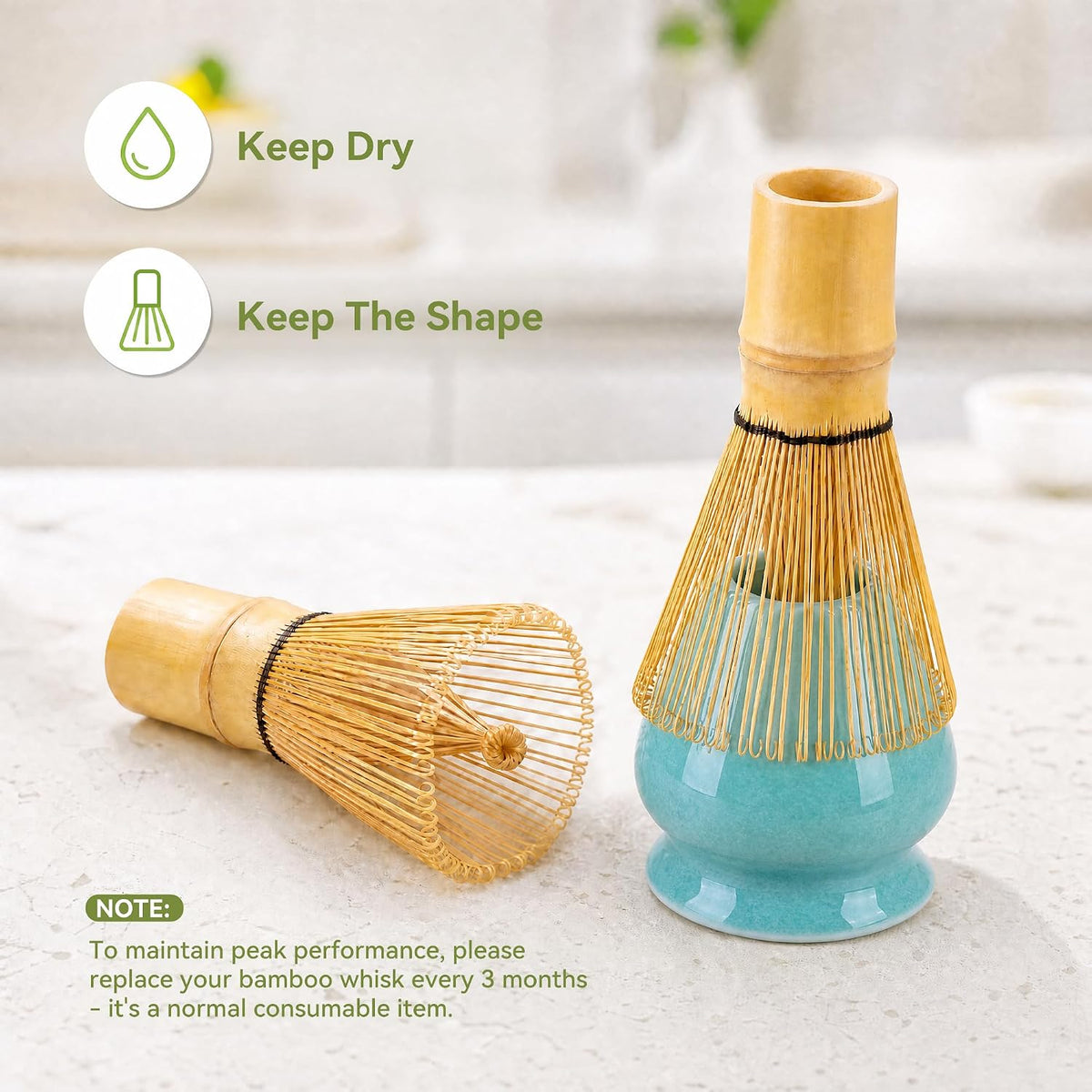Matcha Whisk Set with Modern Black Ceramic Bowl - Japanese Tea Ceremony Essentials, Includes Bamboo Whisk (Chasen), Holder, Matcha Powder Sifter, Scoop, Complete Preparation Kit