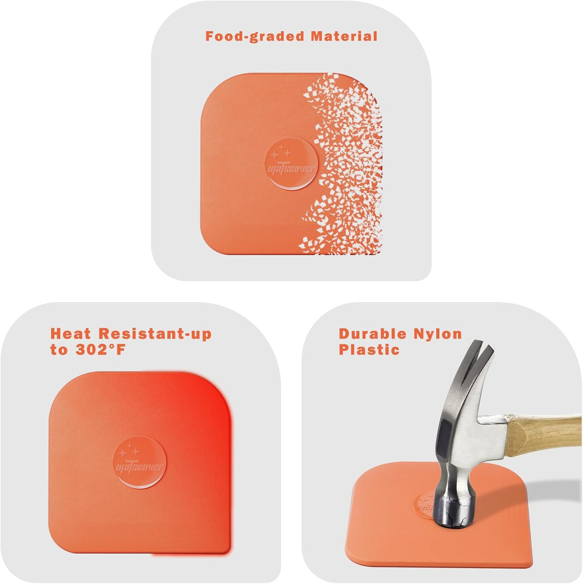 Pan Scraper, Pot & Dish Scraper Plastic, Sturdy Scraper Kitchen Tool