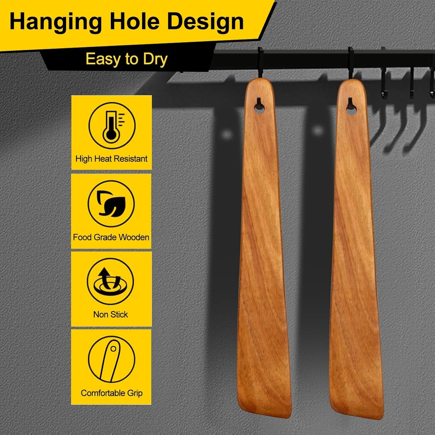 3 Pack Skinny Wooden Spurtle Set for Sourdough Starter Kit Accessories | Teak Wood Jar Spatula Sourdough Bread Baking Supplies Gift Spurtles Kitchen Tools Stirring Stick Spoon Dough Whisk Scraper