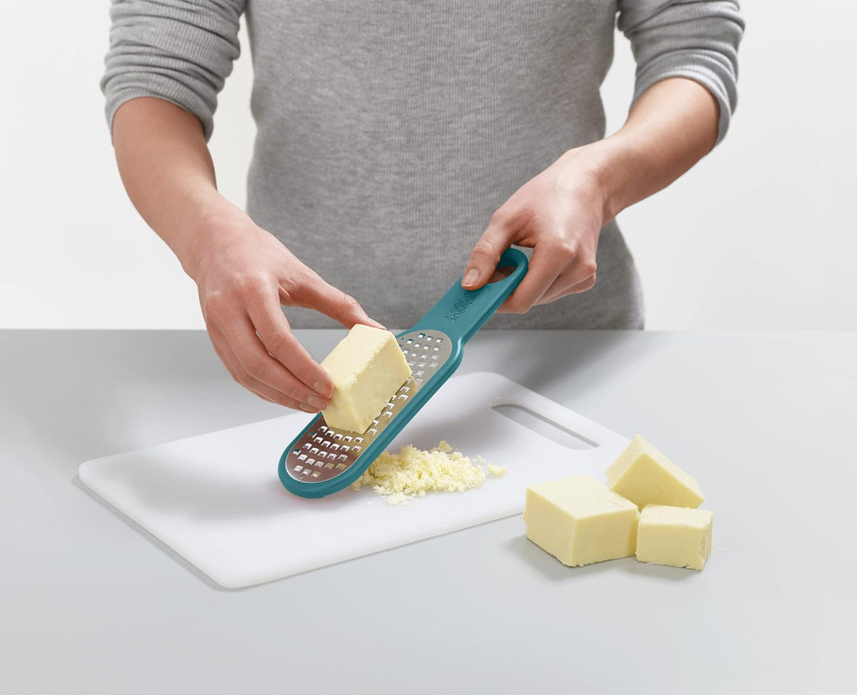 Duo 2-Piece Kitchen Grater Set, Vegetable, Cheese Coarse and Fine Grater, Citrus Zester, Opal/Green
