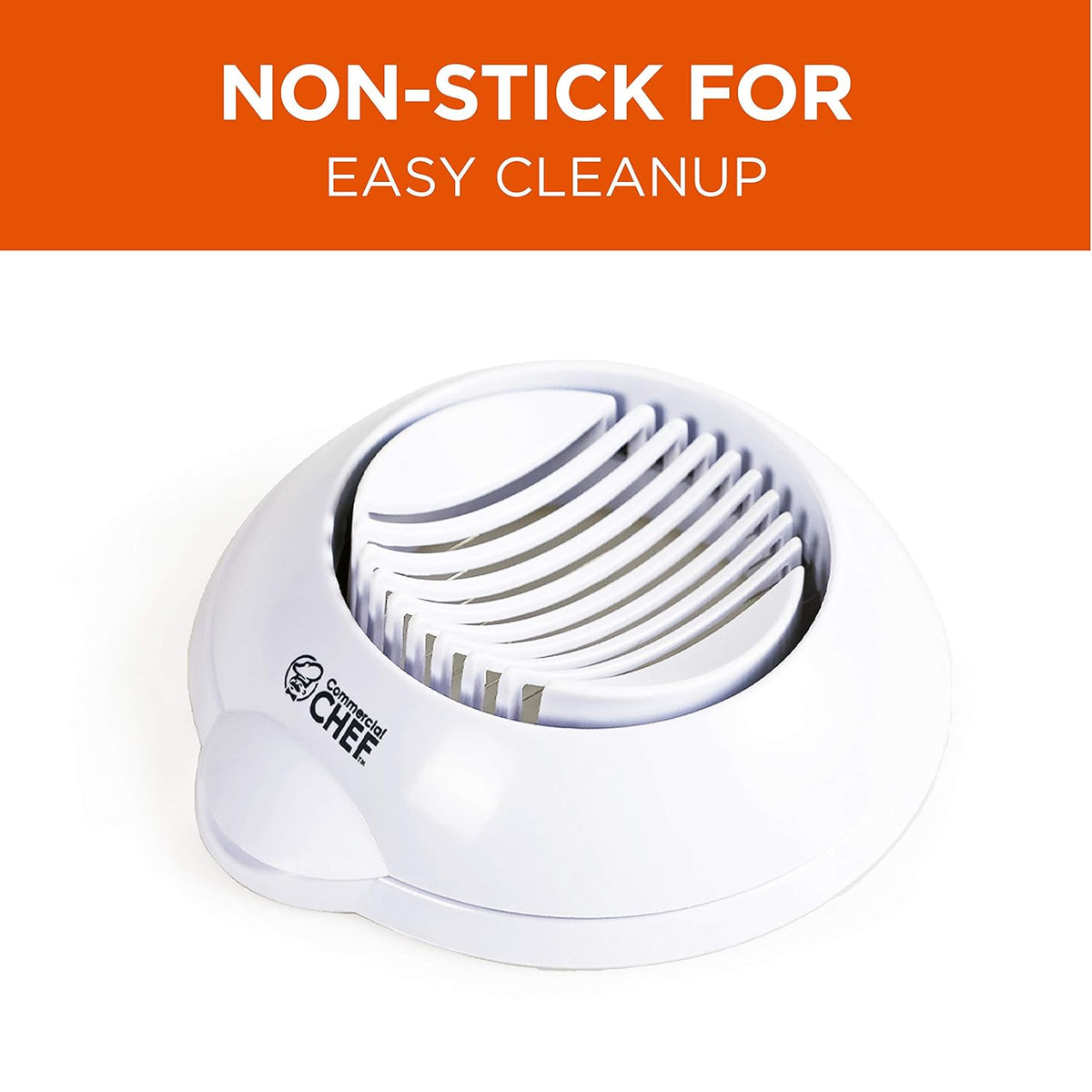 Egg Chopper, Safe and Easy to Use Food Chopper, Egg Cutter, Mushroom Slicer, Strawberry Slicer and more for Salads, Garnish, and Favorite Foods White