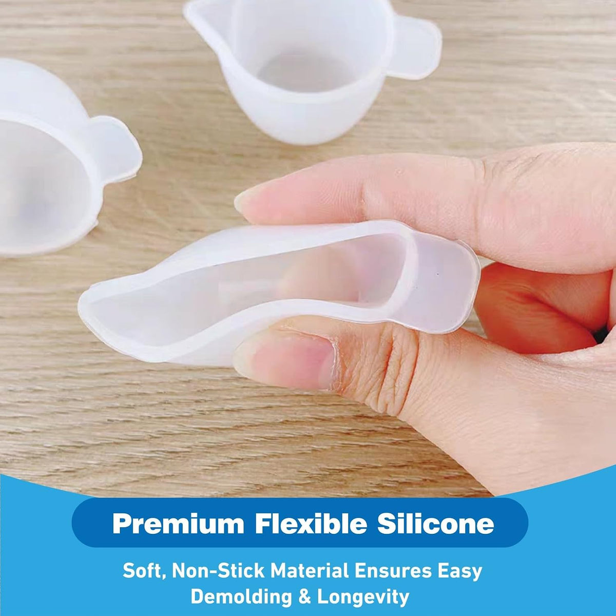 5Pcs Resin Mixing Cups Silicone Mini Measuring Bowl Set Pouring Tools and Accessories for DIY Epoxy Craft Small Silicone Cup Dispenser with Spoon and Glue Stick for Resin Art Supplies