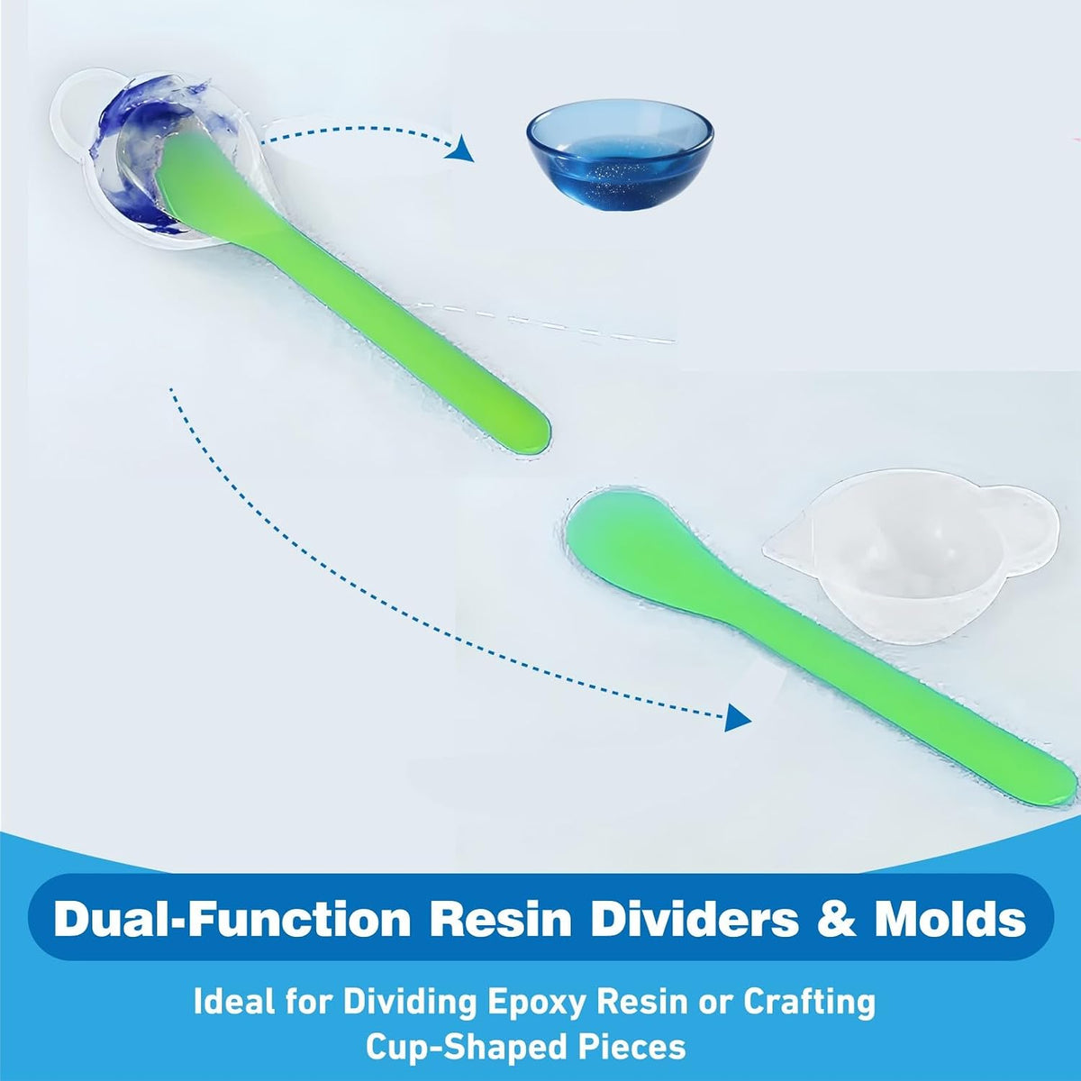 5Pcs Resin Mixing Cups Silicone Mini Measuring Bowl Set Pouring Tools and Accessories for DIY Epoxy Craft Small Silicone Cup Dispenser with Spoon and Glue Stick for Resin Art Supplies