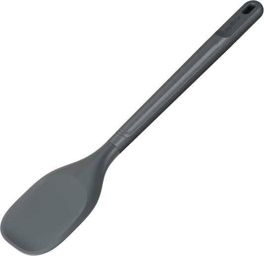 E980220 Spoontula Large, Sustainable Wheatstraw/Silicone, Cooking Spoon/Spatula, Heat Resistant Silicone Head, Beluga Grey, 12.2" X 2.4", Dishwasher Safe, 5 Year Guarantee