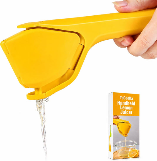 Lemon Squeezer, Effortless Manual Flat Lime Juicer Hand Press | Easy to Make Juice From Lemon, Lime, Citrus, Orange, Fruits, Folds Design For Saving Space Storage