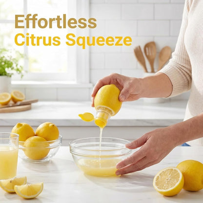 2 PCS Lemon Squeezer, Screw-Top Citrus Juicer, Portable Handheld Juicer, Leakproof and Easy to Clean, for Kitchen, Travel, Cocktails (3.14 Inch, Yellow)