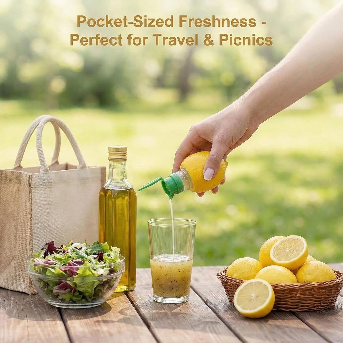 2 PCS Lemon Squeezer, Screw-Top Citrus Juicer, Portable Handheld Juicer, Leakproof and Easy to Clean, for Kitchen, Travel, Cocktails (3.14 Inch, Yellow)