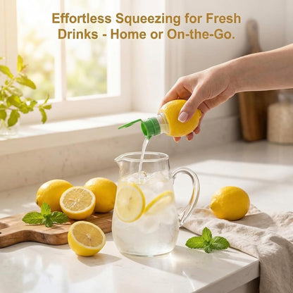 2 PCS Lemon Squeezer, Screw-Top Citrus Juicer, Portable Handheld Juicer, Leakproof and Easy to Clean, for Kitchen, Travel, Cocktails (3.14 Inch, Yellow)