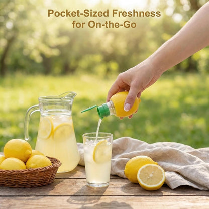 2 PCS Lemon Squeezer, Screw-Top Citrus Juicer, Portable Handheld Juicer, Leakproof and Easy to Clean, for Kitchen, Travel, Cocktails (3.14 Inch, Yellow)