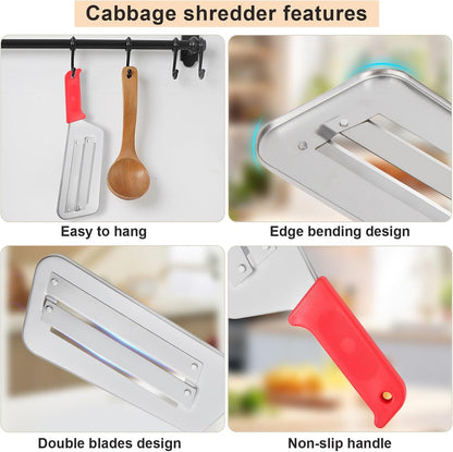 Cabbage Shredder for Coleslaw Sauerkraut cabbage slicer Cutter Chopper kitchen Knife Cabbage Peeler Lettuce Shredder lettuce Knife Cabbages Graters for Kitchen Fruit Vegetable Slicer Mandoline Slicers