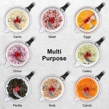 Large Food Chopper Vegetable Chopper, Manual Food Processor, 3 Cups