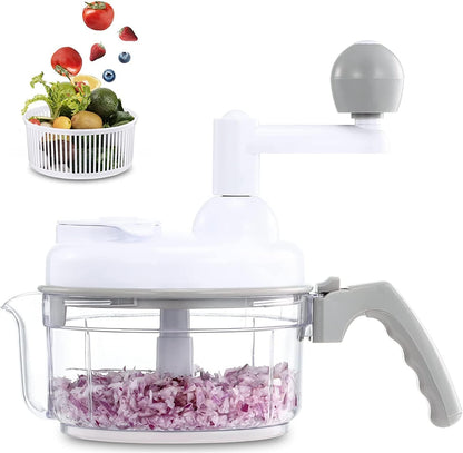 Large Food Chopper Vegetable Chopper, Manual Food Processor, 3 Cups