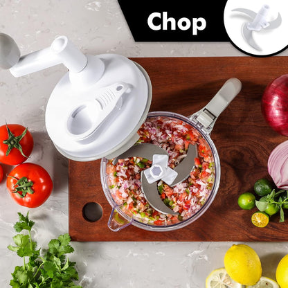 Large Food Chopper Vegetable Chopper, Manual Food Processor, 3 Cups