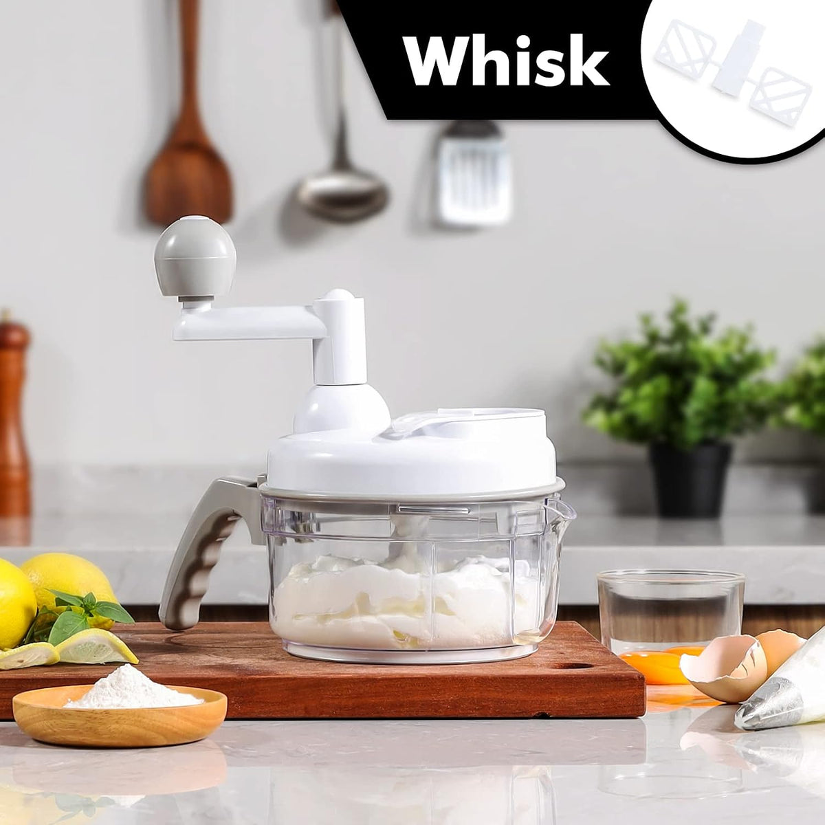 Large Food Chopper Vegetable Chopper, Manual Food Processor, 3 Cups