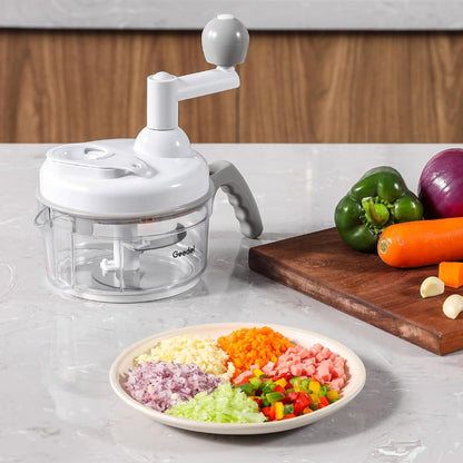 Large Food Chopper Vegetable Chopper, Manual Food Processor, 3 Cups