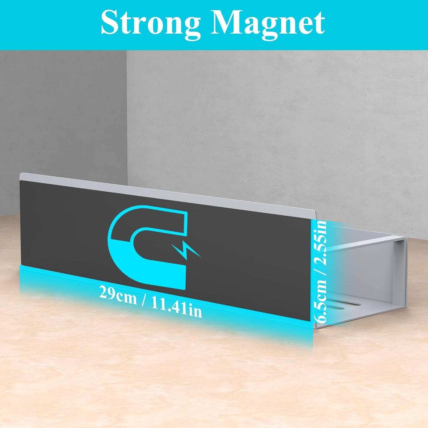 Metal 4 Pack Magnetic Spice Storage Rack Organizer for Refrigerator and Oven, Black Fridge Organizers and Storage, Metal